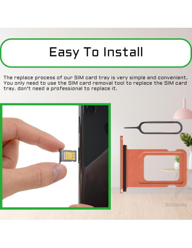 Bandeja de Tarjeta SIM Coral para iPhone XR - Reemplazo A1984 A2105 A2106 A2107 A2108