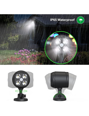 Luz de Sensor de Movimiento Yuyotrre 12W 600 Lúmenes Exterior