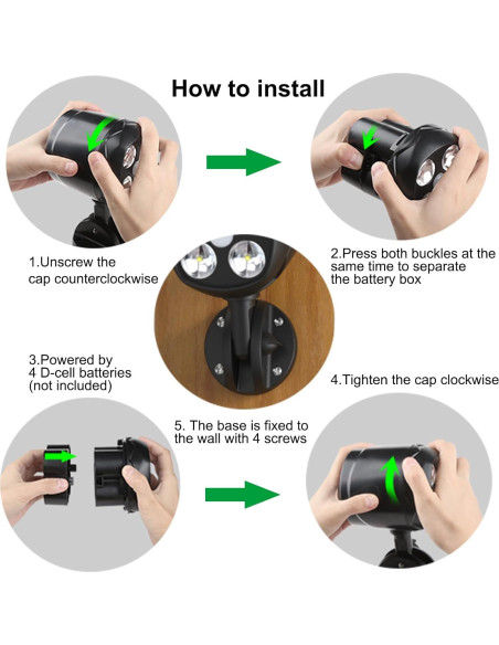 Luz de Sensor de Movimiento Yuyotrre 12W 600 Lúmenes Exterior