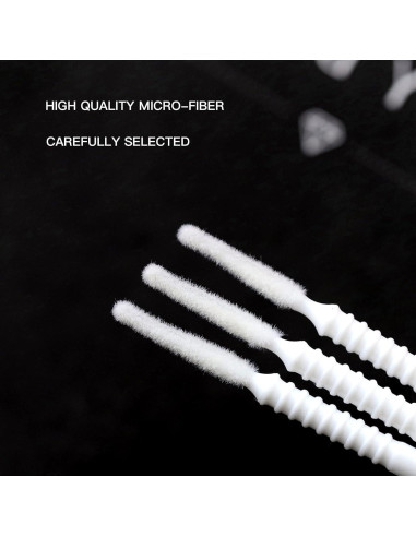 Micro Cepillos Aplicadores i-Laesh 200 Piezas Negro Pro Grip