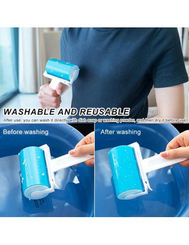 Juego de 2 Rodillos de Pelusa Reutilizables Ksheria 119g