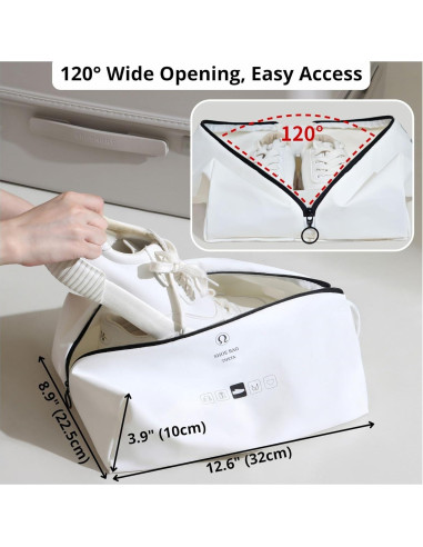 Bolsa de Zapatos de Viaje TIANZONG Impermeable Doble Capa 32x22cm