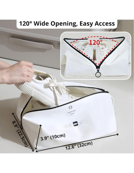 Bolsa de Zapatos de Viaje TIANZONG Impermeable Doble Capa 32x22cm