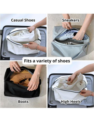 Bolsa de Zapatos de Viaje TIANZONG Impermeable Doble Capa 32x22cm