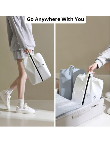 Bolsa de Zapatos de Viaje TIANZONG Impermeable Doble Capa 32x22cm