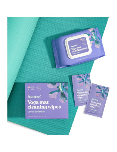 Toallitas Limpiadoras ASUTRA para Esteras de Yoga 60 Unidades