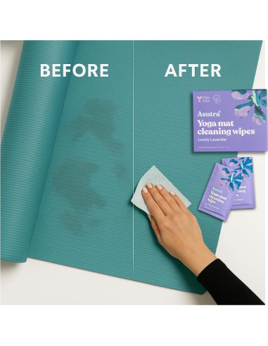 Toallitas Limpiadoras ASUTRA para Esteras de Yoga 60 Unidades