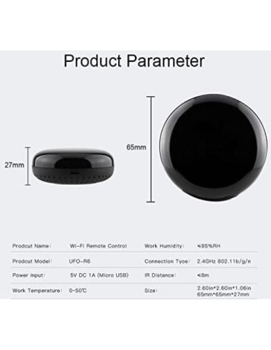 Controlador Remoto IR Inteligente MOES WiFi para Hogar