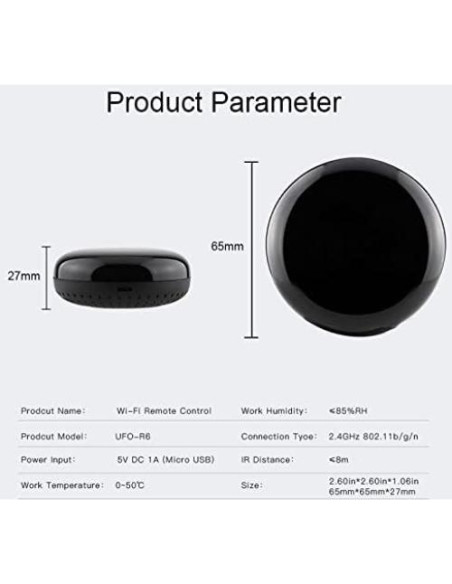 Controlador Remoto IR Inteligente MOES WiFi para Hogar