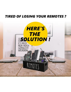 Soporte para Control Remoto CHONIC de Madera Negra 3 Compartimentos 2