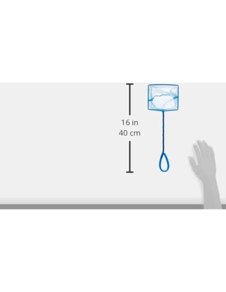 Red de Nylon para Acuario Marina 20x20cm con Mango 30cm