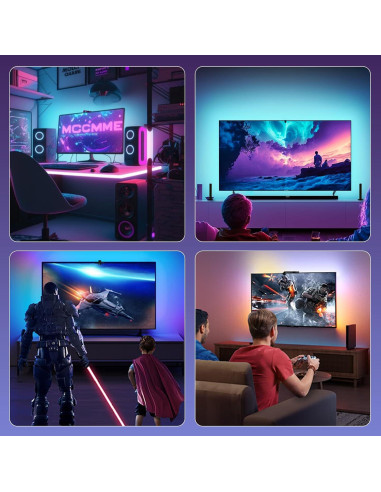 Luz de Fondo LED Lumtang para TV 50-65" RGB Wi-Fi