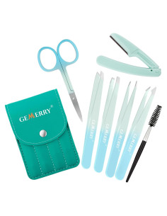 Juego de Pinzas para Cejas GEMERRY 7 Pcs Acero Inoxidable