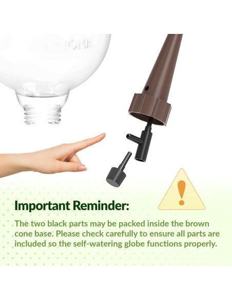 Esferas de Autorriego NiHome 4-Pack para Plantas - Control de Flujo Ajustable