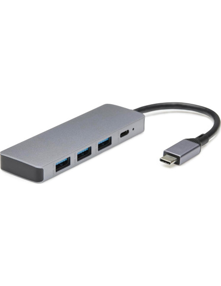 Hub Dock USB 3.2 Amazon Basics, 5 Puertos, Plata y Negro