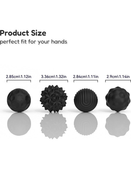 Bola Sensorial Magnética Antiestrés Silicona Negra 3.3cm