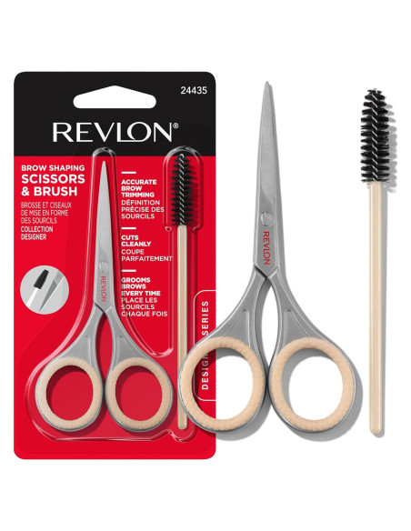 Juego de Cejas Revlon Designer con Tijeras y Cepillo Spoolie