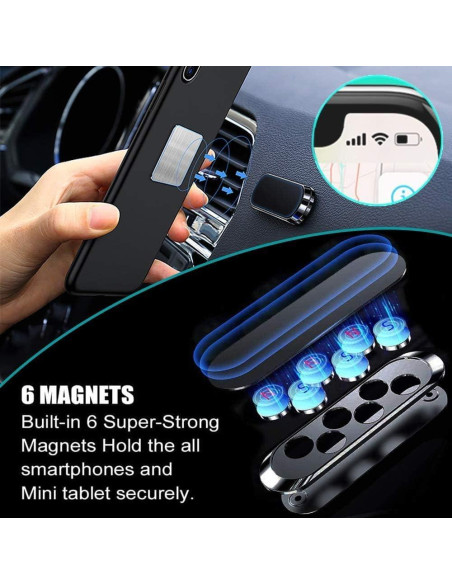 Soportes Magnéticos para Teléfonos SALEX 3 Paquete Negro