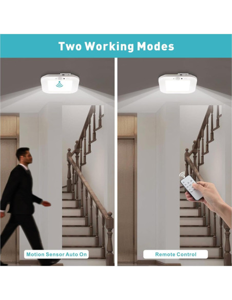 Luz de Techo Recargable ANOTEK con Sensor de Movimiento