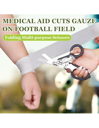 Tijeras de Trauma UARMU 6 en 1 Plegables con Funda - Acero Inoxidable