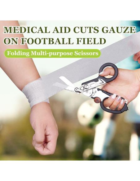 Tijeras de Trauma UARMU 6 en 1 Plegables con Funda - Acero Inoxidable