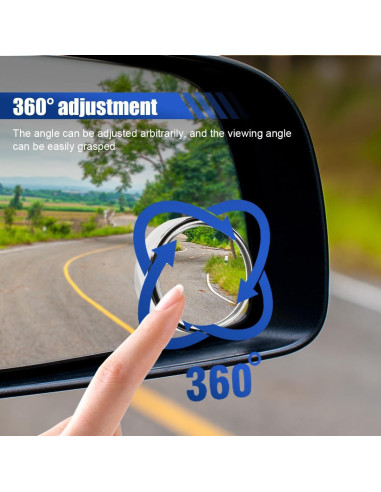 Espejo Convexo de Vidrio HD Redondo GAOLAOSY 5.6 cm Plata