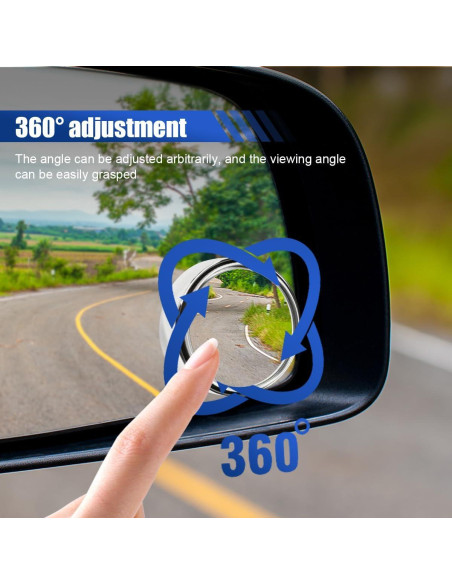 Espejo Convexo de Vidrio HD Redondo GAOLAOSY 5.6 cm Plata