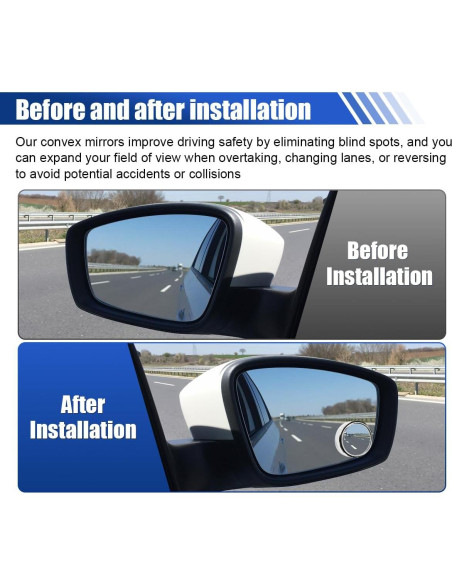 Espejo Convexo de Vidrio HD Redondo GAOLAOSY 5.6 cm Plata