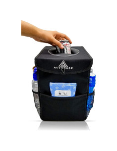 Basurero Autobase para Auto 3 Galones Impermeable Negro