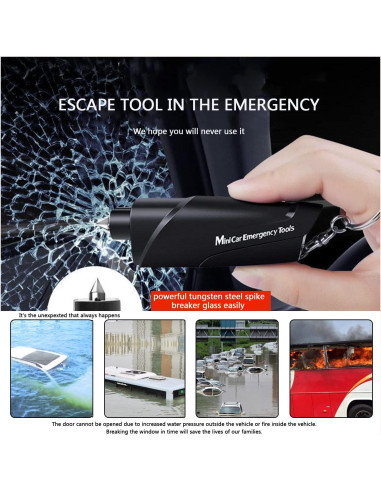 Cortador de Cinturón de Seguridad y Rompedor de Ventanas QUZOC