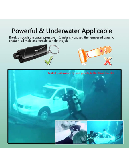 Cortador de Cinturón de Seguridad y Rompedor de Ventanas QUZOC