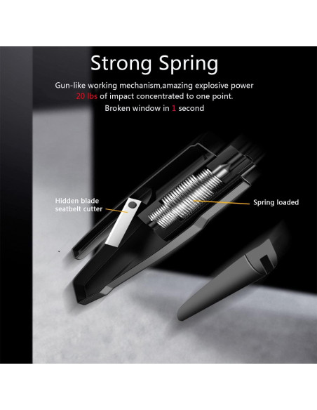 Cortador de Cinturón de Seguridad y Rompedor de Ventanas QUZOC