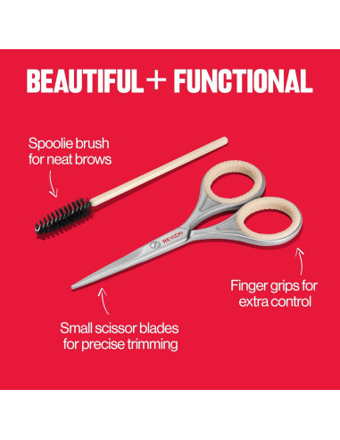 Juego de Cejas Revlon Designer con Tijeras y Cepillo Spoolie