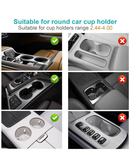 Soporte para Tazas de Auto Eclatify Ajustable Negro 23 cm