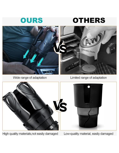 Soporte para Tazas de Auto Eclatify Ajustable Negro 23 cm