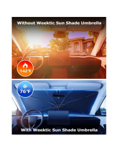 Sombrilla para Parabrisas Weektic US-25 Mediana 145x79cm 2
