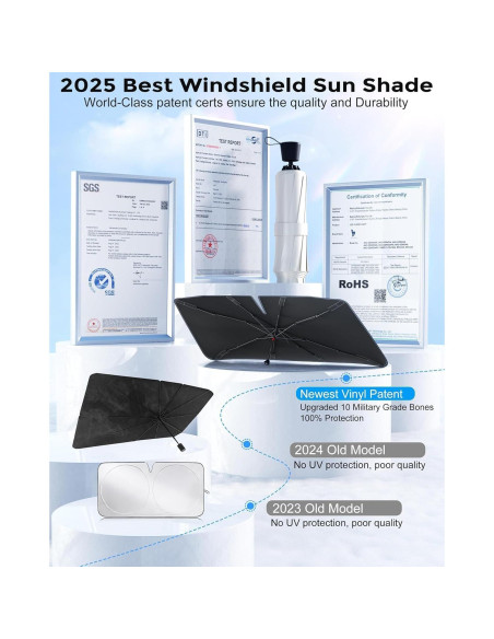 Sombrilla para Parabrisas Weektic US-25 Mediana 145x79cm