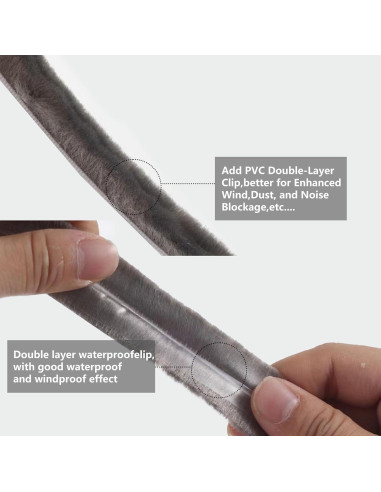 Tira de Sello de Ranura Zjclx 5m x 8mm Gris para Puertas y Ventanas
