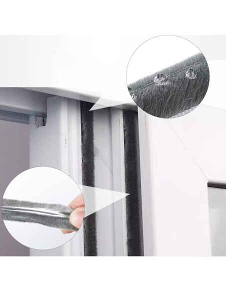 Tira de Sello de Ranura Zjclx 5m x 8mm Gris para Puertas y Ventanas