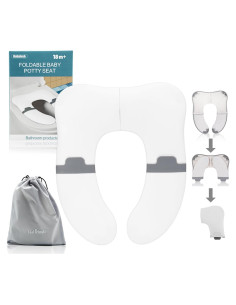 Asiento de Inodoro Portátil Babylush para Niños Pequeños - Gris