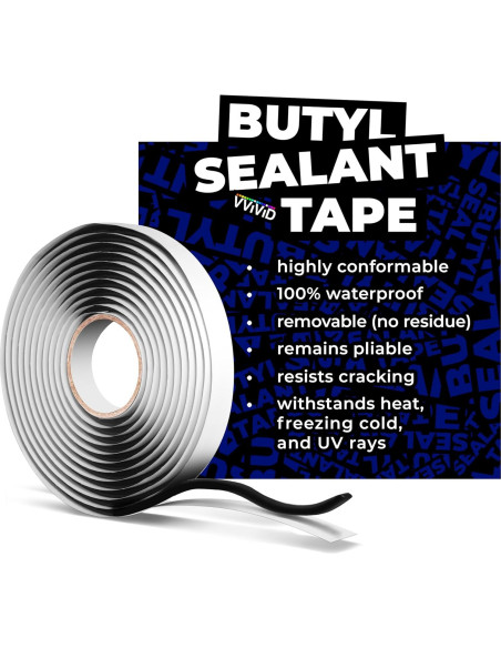 Cinta de Sellado de Butilo VViViD 5/16" x 5.5m para Automóviles
