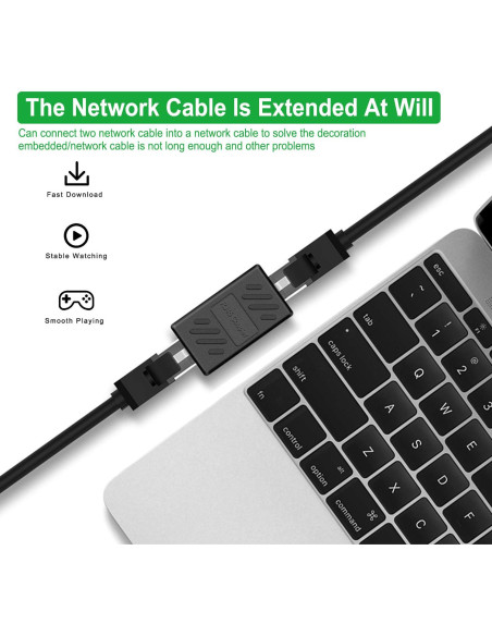 Acoplador Ethernet RJ45 Oneme Cat7/Cat6/Cat5e - 5 Paquetes