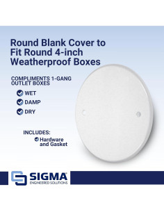 Cubierta Redonda Estampada Sigma Electric 14241WH Blanca 2