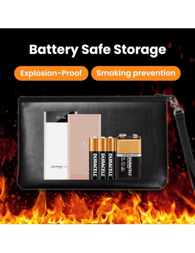 Bolsa de Dinero Ignífuga Quctak 26.67x17.53cm 2pcs