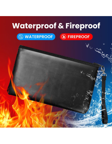 Bolsa de Dinero Ignífuga Quctak 26.67x17.53cm 2pcs