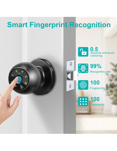 Cerradura Inteligente Kuelor DK-Q7-B Biométrica 5-en-1