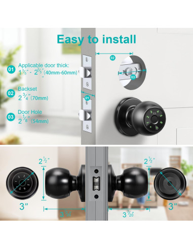 Cerradura Inteligente Kuelor DK-Q7-B Biométrica 5-en-1