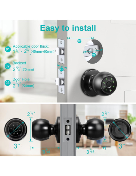 Cerradura Inteligente Kuelor DK-Q7-B Biométrica 5-en-1