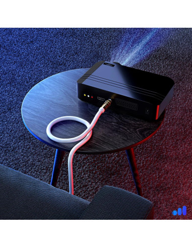 Cable Coaxial RG6 Maximm 2.44m Blanco con Conector Angulado