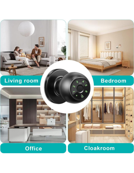 Cerradura Inteligente Kuelor DK-Q7-B Biométrica 5-en-1